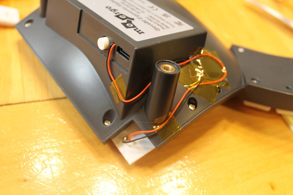 Routing of wires outside chassis.
