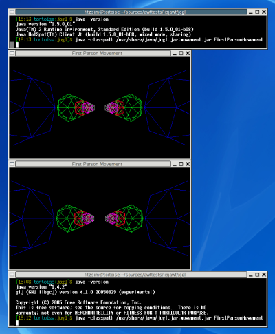 JOGL Demo on Sun and libgcj